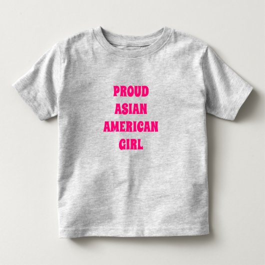 アジ誇りを持ったア・アメリカン・ガール、幼児Tシャツ トドラーTシャツ (正面)