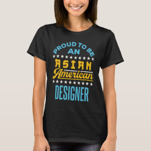 アジ誇りを持ったア・アメリカン・デザイナーAAPI Tシャツ