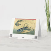アジ&エビ – 広重カラフルの日本の魚 カード (裏面)