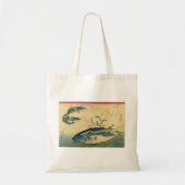 アジ&エビ – 広重カラフルの日本の魚 トートバッグ (正面)