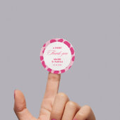 アスイートサンキューディスコピンク女性のカーボーイ結婚式の引き出物 ラウンドシール