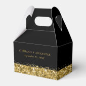 アスイートサンキューブラック金ゴールドウェディングシャワー フェイバーボックス (裏面サイド)