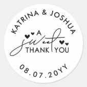 アスイートサンキューユーハート結婚式の引き出物 ラウンドシール (正面)