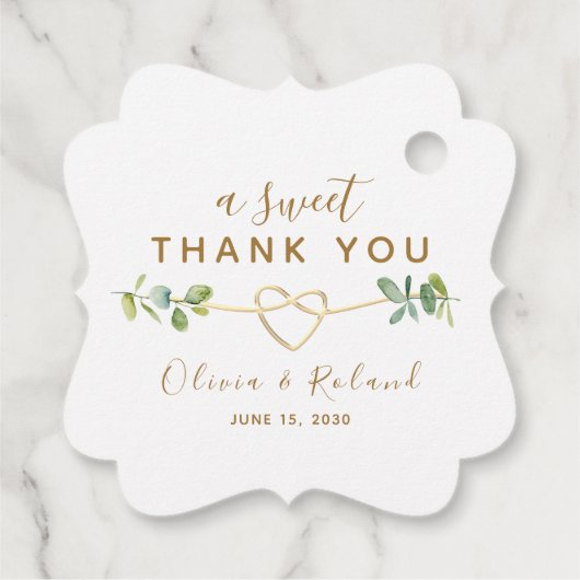 アスイートサンギュ金ゴールド結婚式の引き出物ラベル フェイバータグ (裏面)