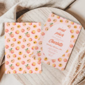 アスイートリトルピーチパステルベビーシャワー招待状 招待状