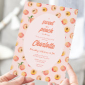 アスイートリトルピーチパステルベビーシャワー招待状 招待状