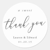 アスウィートサンギュブライダルシャワー結婚式の引き出物 ラウンドシール (正面)