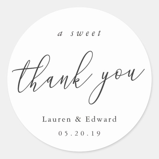 アスウィートサンギュブライダルシャワー結婚式の引き出物 ラウンドシール (正面)