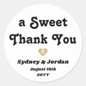 アスウィートサンギュレトロタイポグラフィ結婚式の引き出物 ラウンドシール (正面)