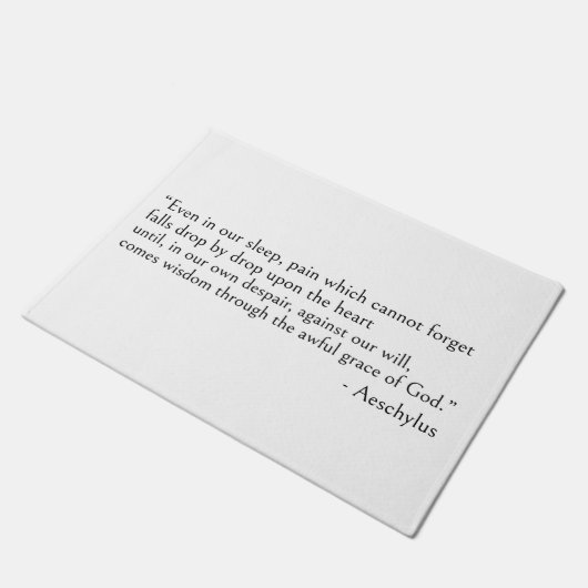 アスキュロス引用文、私たちの睡眠中でさえ ドアマット (アングル)