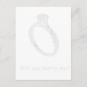 アスキーアートで結婚してくれ ポストカード