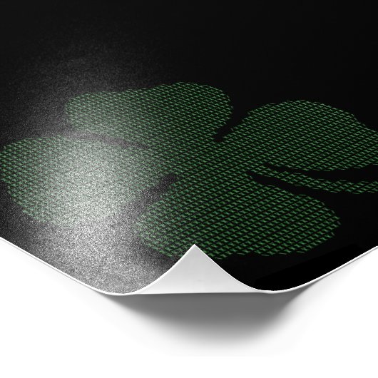 アスキーアートシャームロックフォーリーフクローバー フォトプリント            (角)