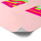 アスクもしルーレスレインボー文字プリント ポスター (角)