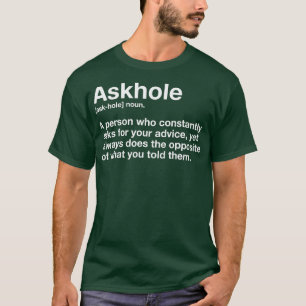 アスクホール定笑わされる義Gag辞書大人 Tシャツ