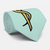 アスクレピウスのネックタイのロッド（薄汚れ緑色） ネクタイ (ロール)