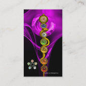 アスクレピウスのヨガインストラクターロッド,7チャクラ,ピンク 名刺 (裏面)