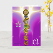 アスクレピウスのロッド7チャクラ，ヨガ，スピリチュアルエネルギー カード (黄色い花)