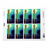 アスクレピウスのロッド7チャクラ，ヨガ，スピリチュアルエネルギー ラベル (フルシート)