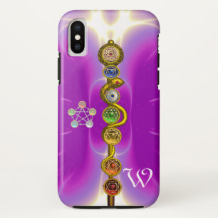 アスクレピウスのロッド7チャクラ，ヨガ，スピリチュアルエネルギー iPhone XSケース