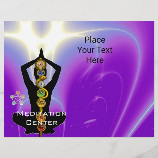 アスクレピウスのロッド，7チャクラヨガロータスポーズピンク チラシ (裏面)