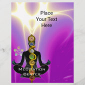 アスクレピウスのロッド，7チャクラヨガロータスポーズピンク チラシ (裏面)