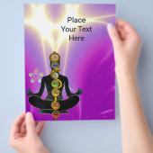 アスクレピウスのロッド，7チャクラヨガロータスポーズピンク チラシ (手)