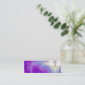 アスクレピウスのロッド，7チャクラ，ヨガ，スピリチュアルエネルギー スキニー名刺 (スタンド正面)