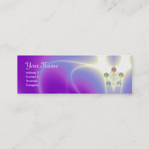 アスクレピウスのロッド，7チャクラ，ヨガ，スピリチュアルエネルギー スキニー名刺