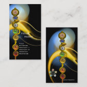 アスクレピウスのロッド，7チャクラ，ヨガ，スピリチュアルエネルギー 名刺 (正面/裏面)