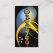 アスクレピウスのロッド，7チャクラ，ヨガ，スピリチュアルエネルギー 名刺 (裏面)