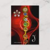 アスクレピウスのロッド，7チャクラ，ヨガ，スピリチュアルエネルギー 名刺 (裏面)