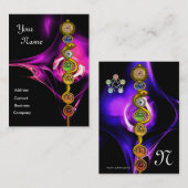 アスクレピウスのロッド，7チャクラ，ヨガ，スピリチュアルエネルギー 名刺 (正面/裏面)