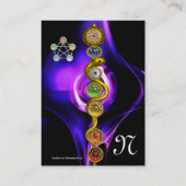 アスクレピウスのロッド，7チャクラ，ヨガ，スピリチュアルエネルギー 名刺 (裏面)