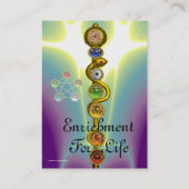 アスクレピウスのロッド，7チャクラ，ヨガ，スピリチュアルエネルギー 名刺 (裏面)