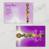 アスクレピウスのロッド，7チャクラ，ヨガ，スピリチュアルエネルギー 名刺 (正面/裏面)