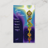 アスクレピウスのロッド，7チャクラ，ヨガ，スピリチュアルエネルギー 名刺 (正面)