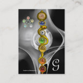 アスクレピウスのロッド，7チャクラ，ヨガ，スピリチュアルエネルギー 名刺 (裏面)