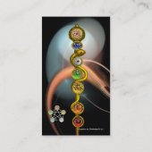 アスクレピウスのロッド，7チャクラ，ヨガ，スピリチュアルエネルギー 名刺 (裏面)