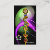 アスクレピウスのロッド，7チャクラ，ヨガ，スピリチュアルエネルギー 名刺 (裏面)