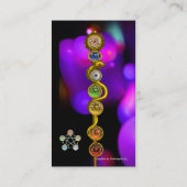 アスクレピウスのロッド，7チャクラ，ヨガ，スピリチュアルエネルギー 名刺 (裏面)