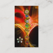 アスクレピウスのロッド，7チャクラ，ヨガ，スピリチュアルエネルギー 名刺 (裏面)