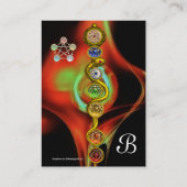 アスクレピウスのロッド，7チャクラ，ヨガ，スピリチュアルエネルギー 名刺 (裏面)