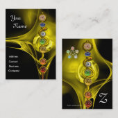 アスクレピウスのロッド，7チャクラ，ヨガ，スピリチュアルエネルギー 名刺 (正面/裏面)