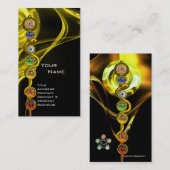 アスクレピウスのロッド，7チャクラ，ヨガ，スピリチュアルエネルギー 名刺 (正面/裏面)