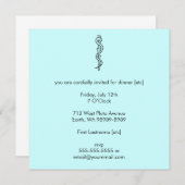 アスクレピウスの棒[医療記号] 招待状 (正面/裏面)