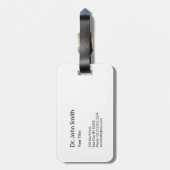 アスクレピウス医療のグリーンハーブ金ゴールドロッド ラゲッジタグ (裏面縦)