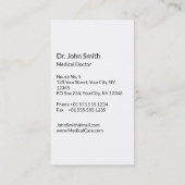 アスクレピウス医療のハーブグリーン金ゴールドロッド 名刺 (裏面)