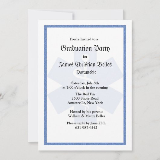 アスクレピウス卒業招待状 招待状 (正面)