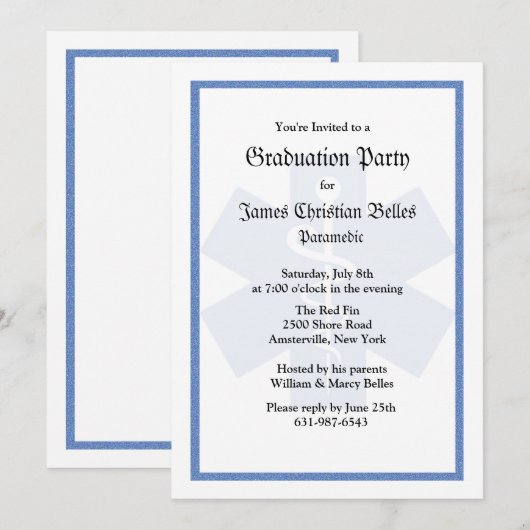 アスクレピウス卒業招待状 招待状 (正面/裏面)