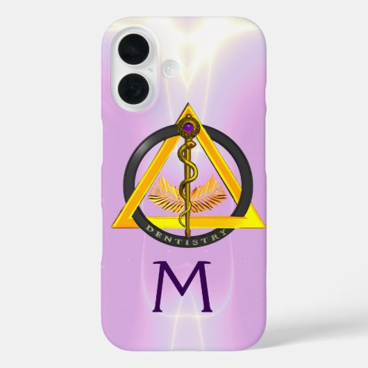 アスクレピウス歯科モノグラムの歯科棒 Case-Mate iPhoneケース (裏面)